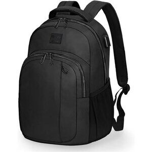 Laptop Backpack USB Port Waterproof Travel Work School Bag for Men Women